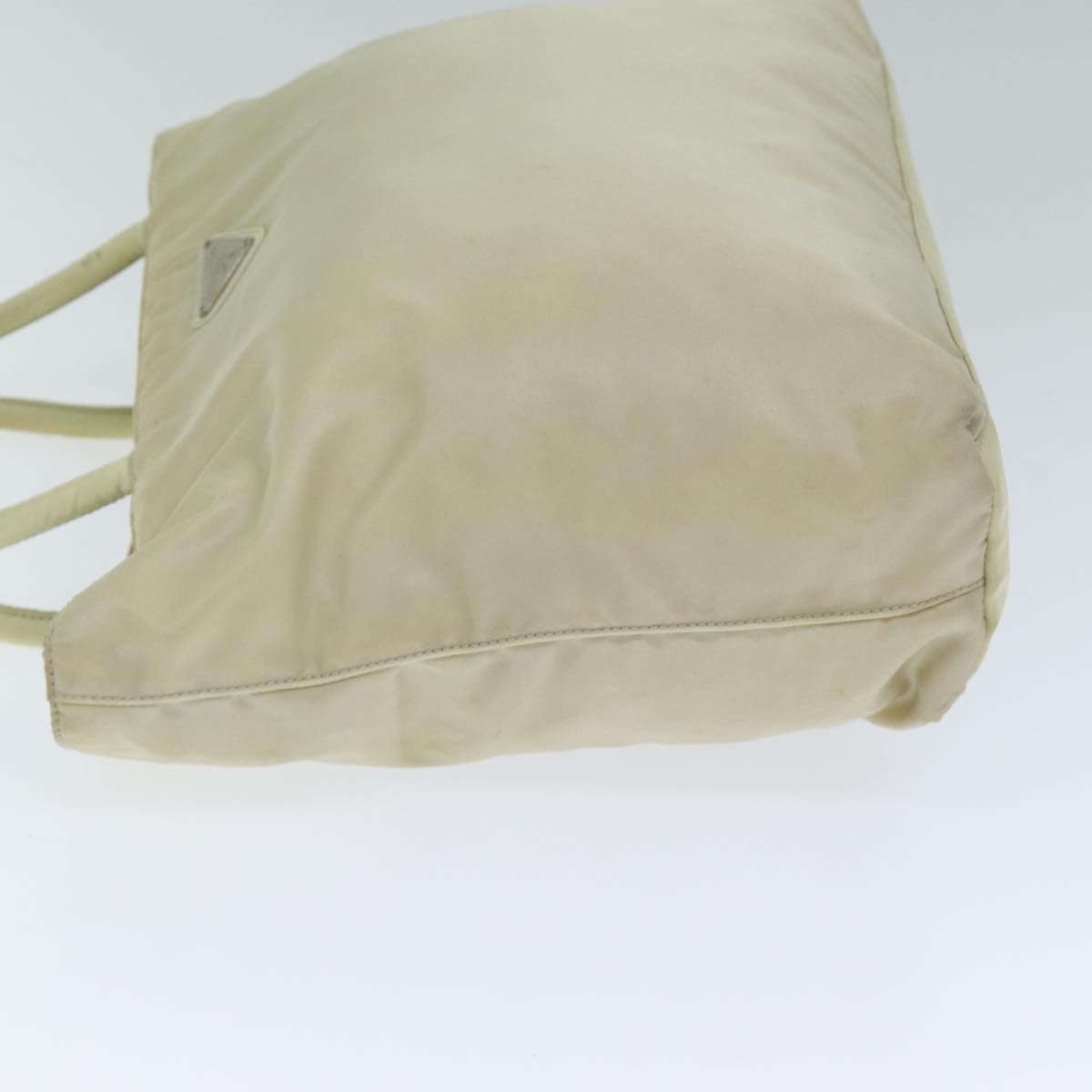 PRADA Hand Bag Nylon Beige  79637