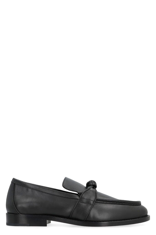 BOTTEGA VENETA Leather Loafers with Decorative Front Knot