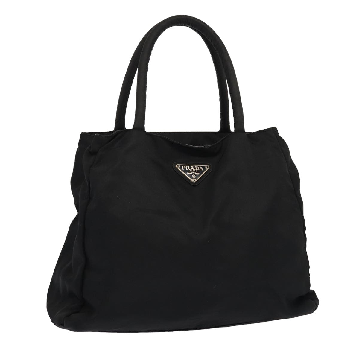 PRADA Hand Bag Nylon Black  79687