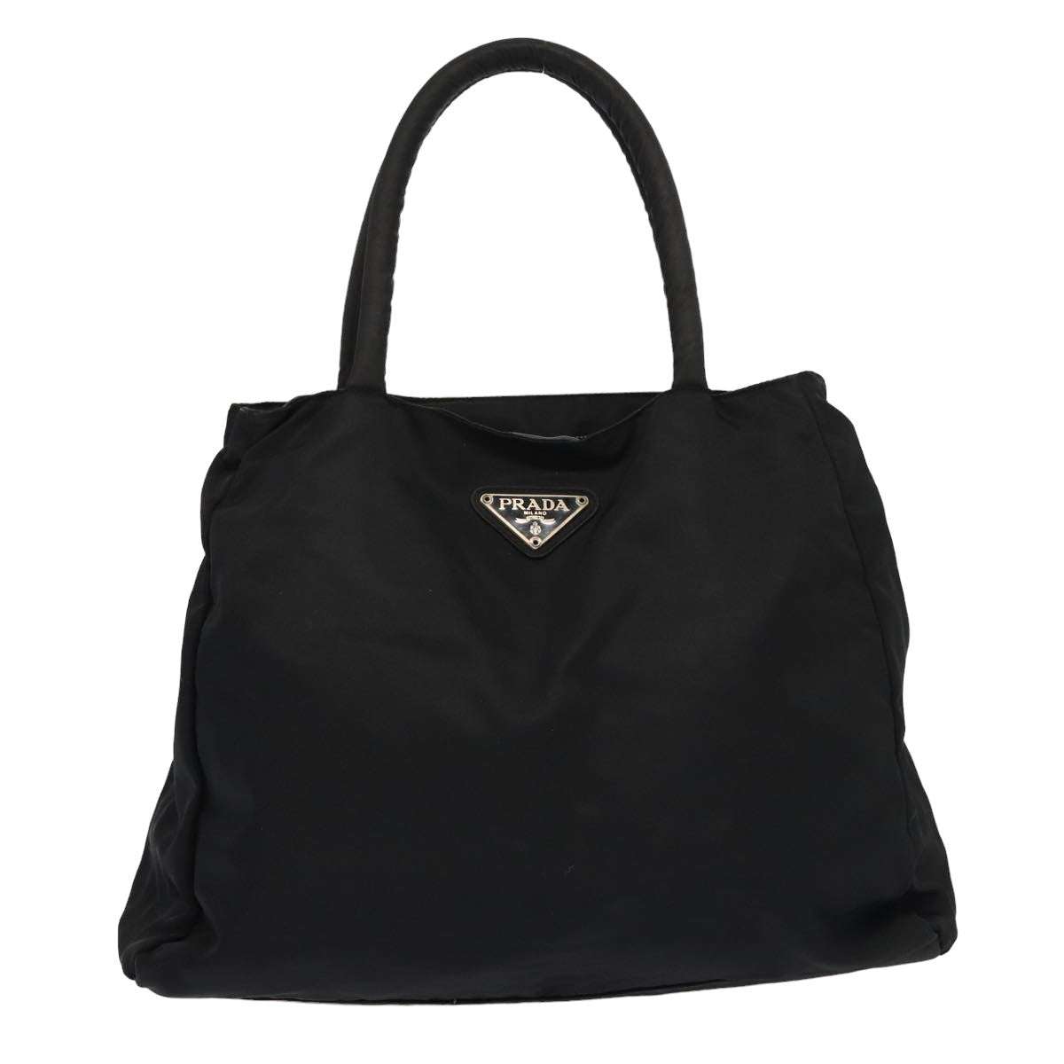 PRADA Hand Bag Nylon Black  79687