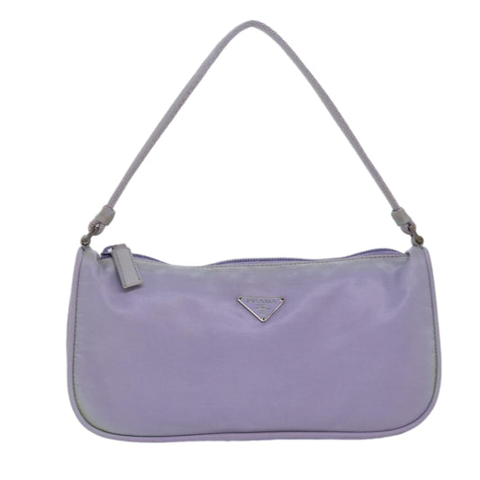 PRADA Accessory Pouch Nylon Purple  79688