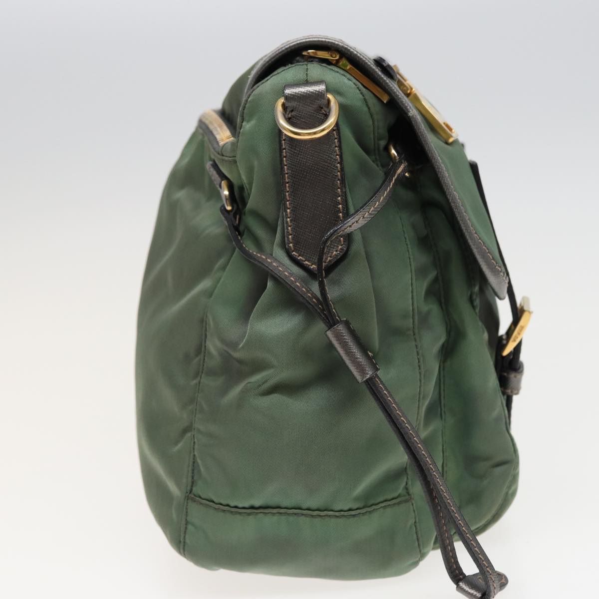 PRADA Shoulder Bag Nylon Green  79713