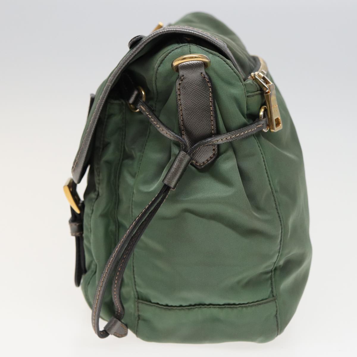 PRADA Shoulder Bag Nylon Green  79713