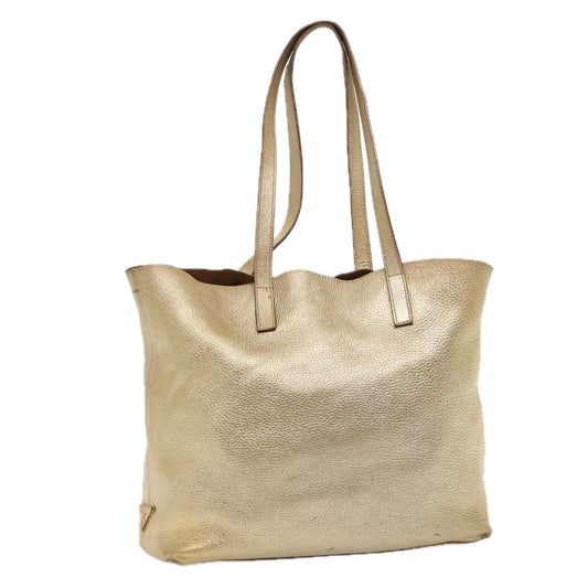 PRADA Tote Bag Leather Gold  79714