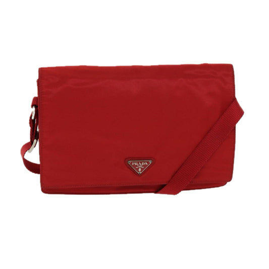 PRADA Shoulder Bag Nylon Red  79904