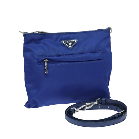 PRADA Shoulder Bag Nylon Blue  79905