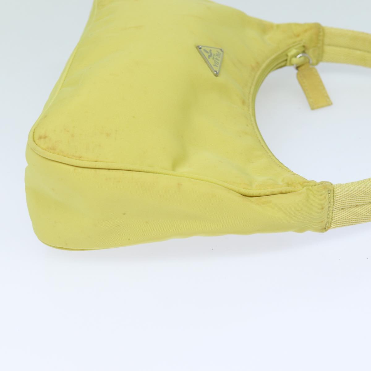 PRADA Accessory Pouch Nylon Yellow Pink  79906