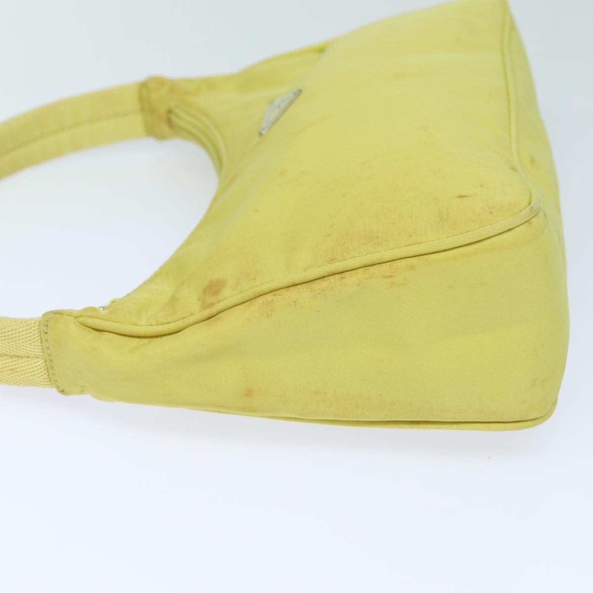 PRADA Accessory Pouch Nylon Yellow Pink  79906