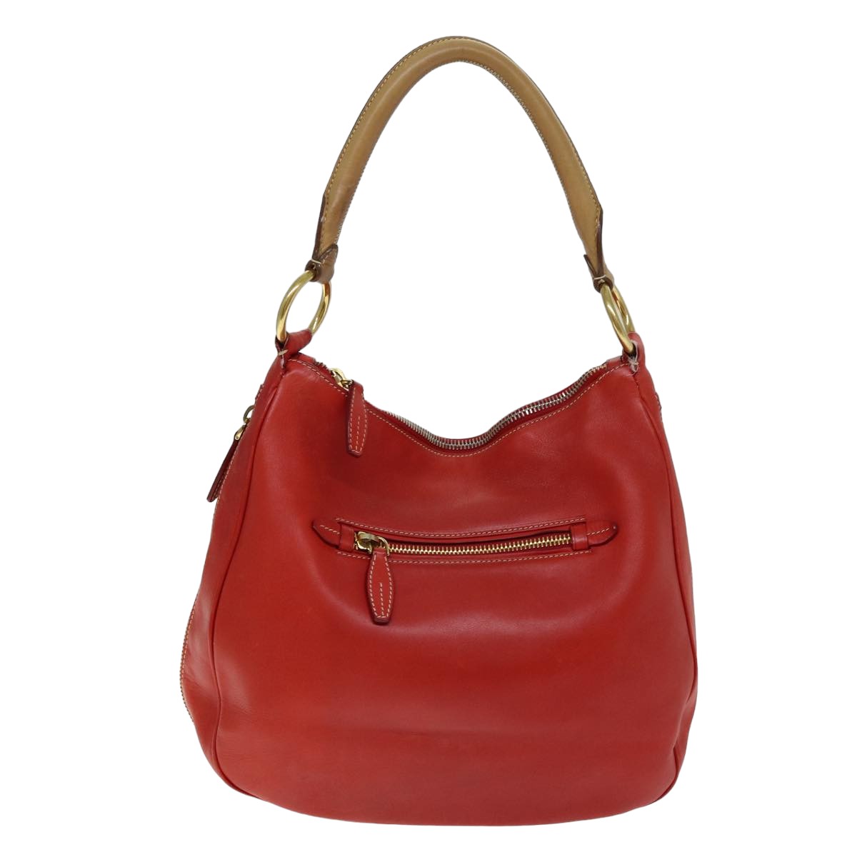 PRADA Shoulder Bag Leather Red  79908
