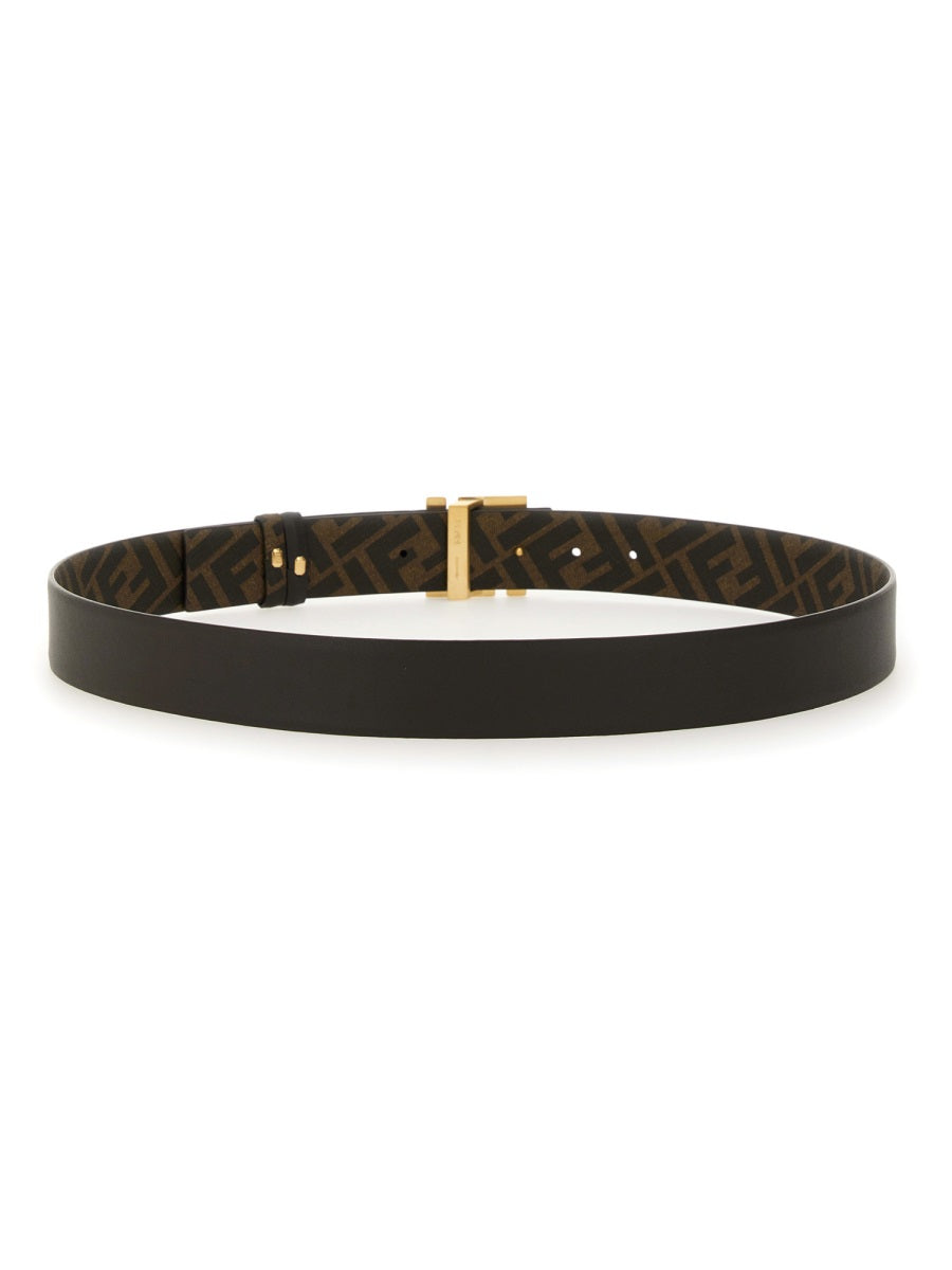 FENDI Squared FF Leather Belt
