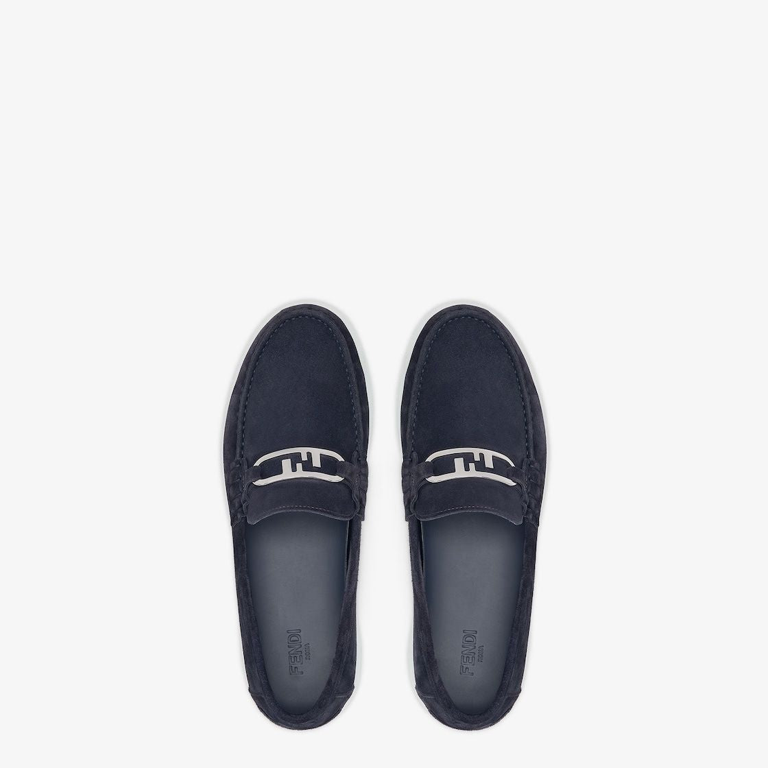 FENDI Suede O Lock Light Loafers