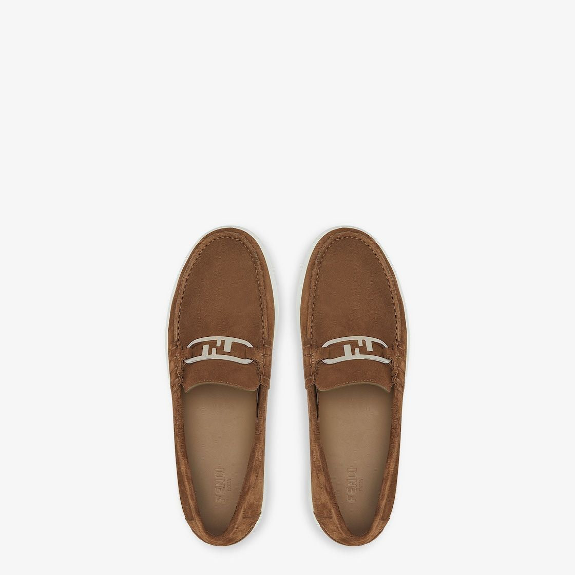 FENDI O Lock Light Loafers for Men