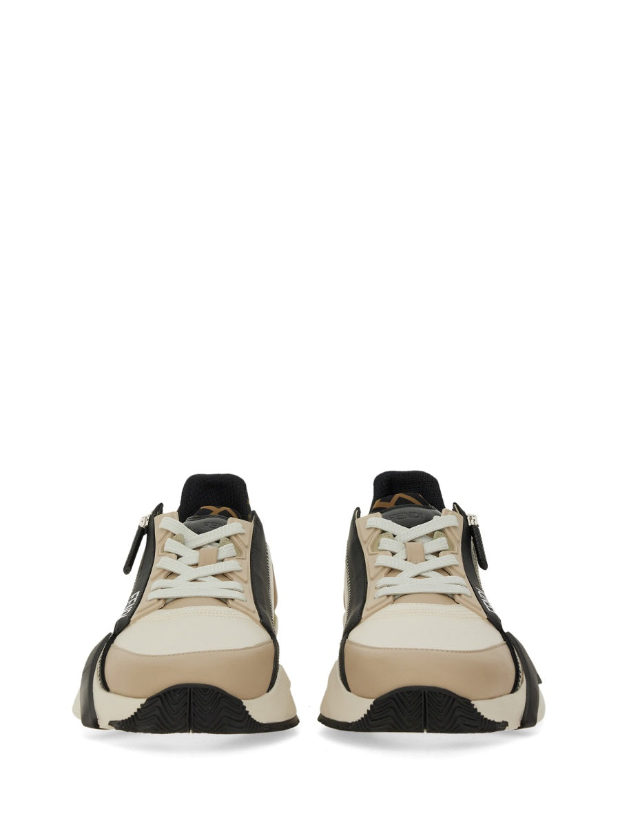 FENDI 100% Leather Stylish Sneakers for Men