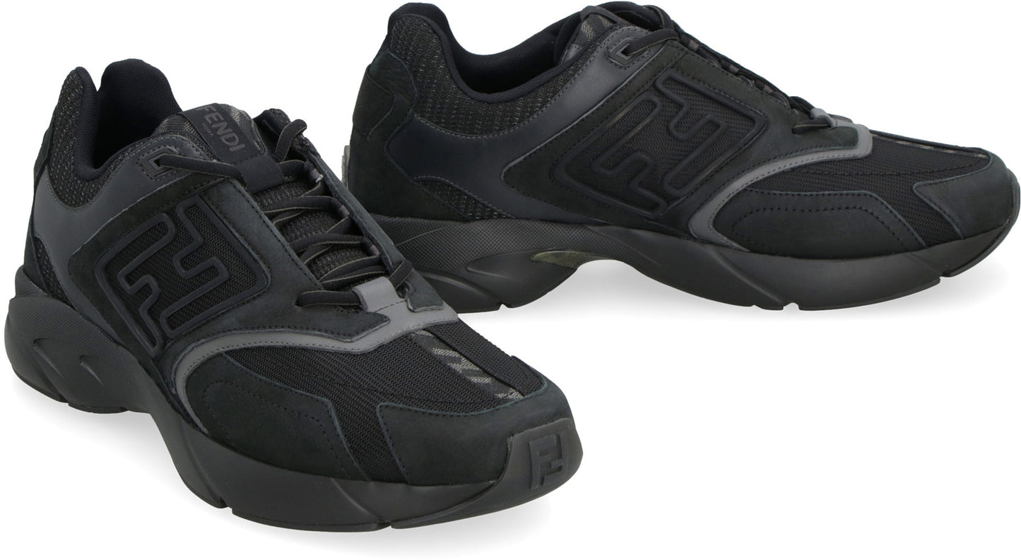 FENDI Fast Lane Nubuck Sneakers for Men