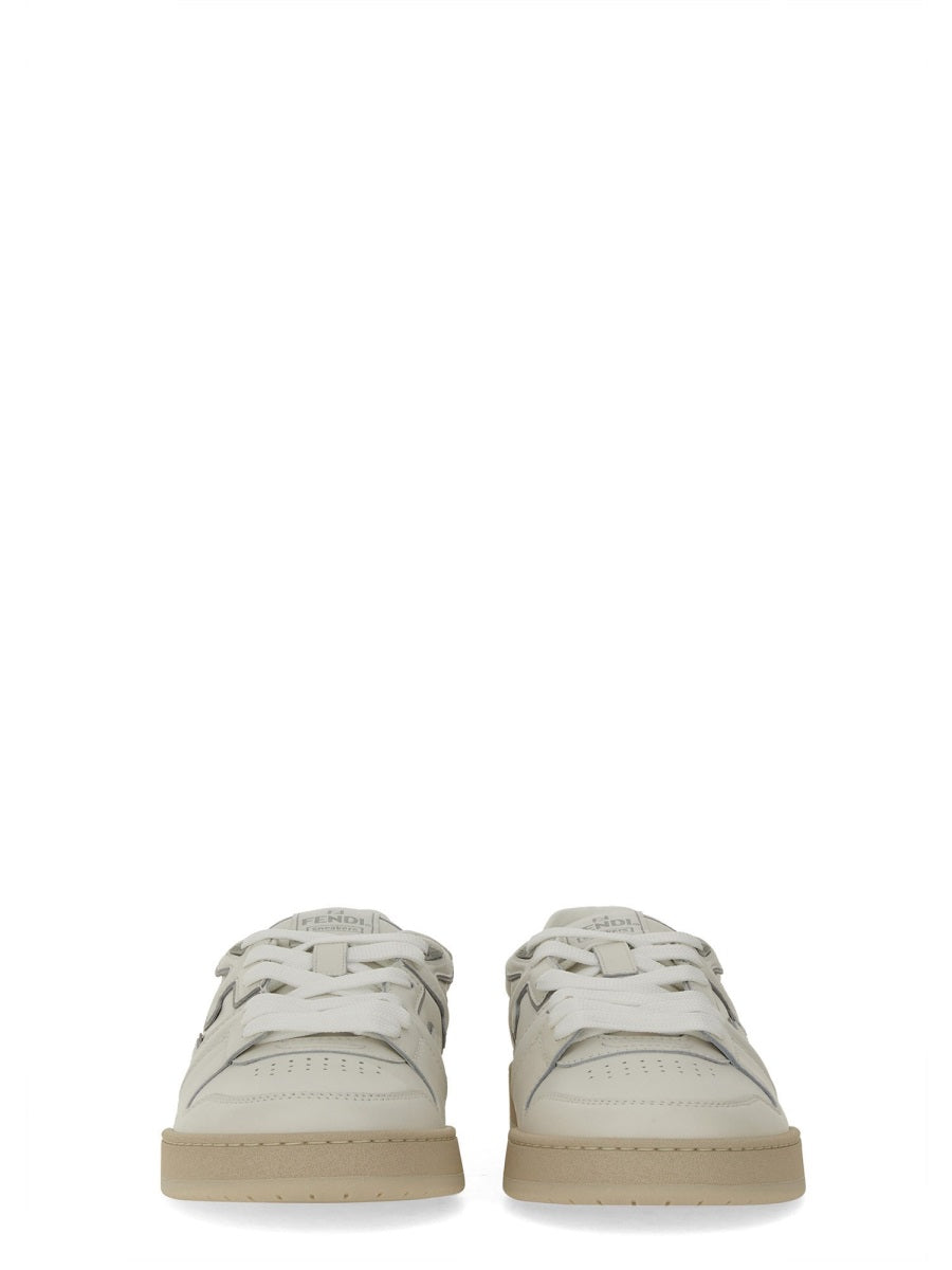 FENDI Classic Leather Sneakers with Rubber Sole - SS25