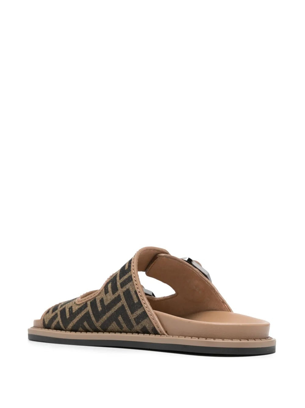 FENDI Embroidered Canvas Slippers