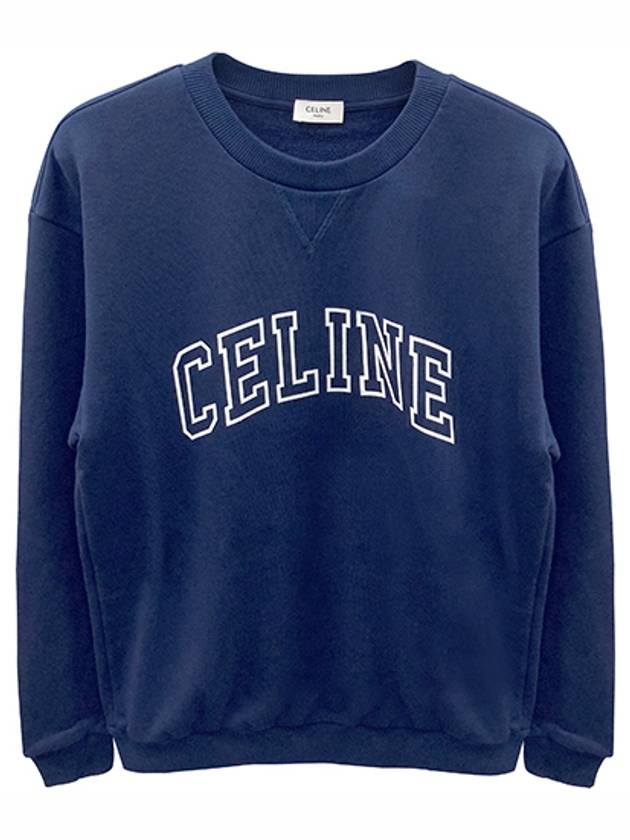 CELINE College Logo Sweatshirt Navy