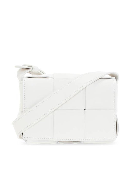 Bottega Veneta Intrecciato Cassette Small Cross Bag White