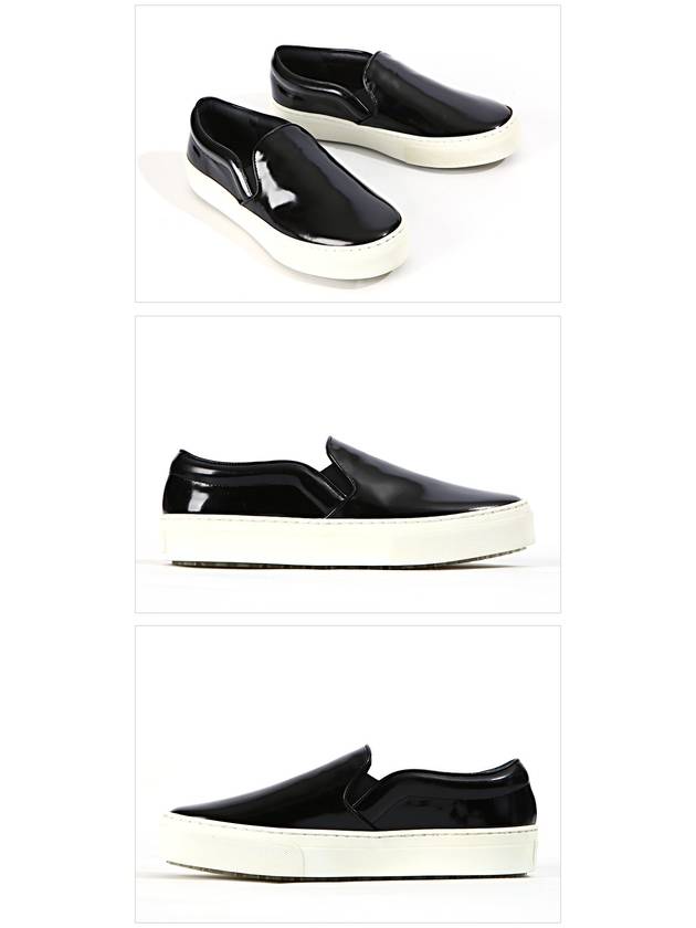 CELINE Leather Slip-Ons Black