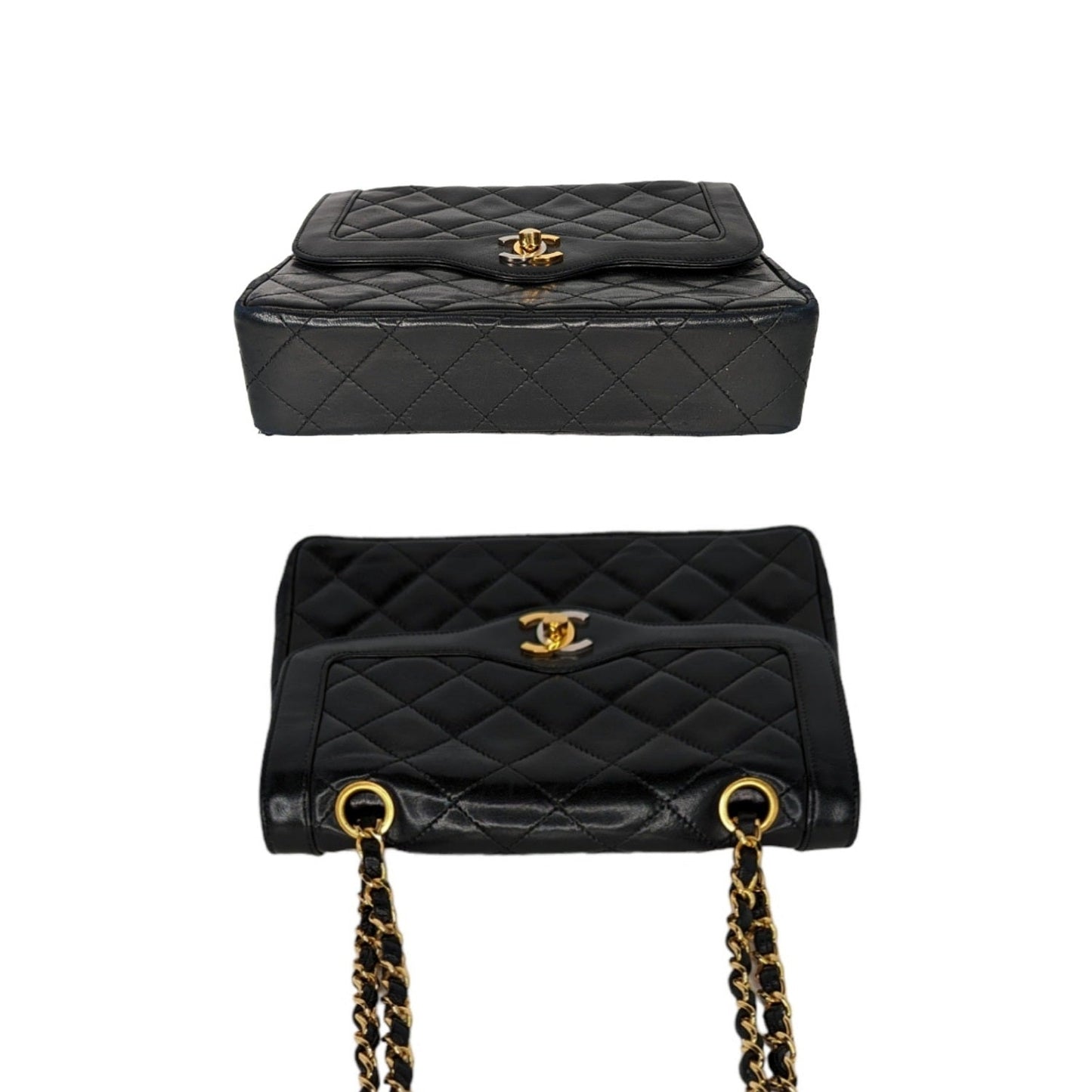Chanel bag Vintage Black Coco Paris Double Flap Bag