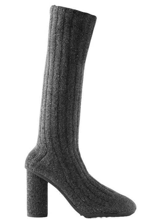 Bottega Veneta Atomic Knit Long Boots Anthracite