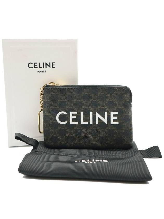 CELINE Celine 10C662CA2 Triope Canvas Card Pouch Coin Purse