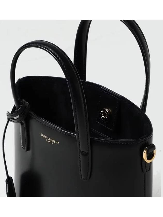 Saint Laurent Toy Small Leather Shopping Box Tote Bag Black