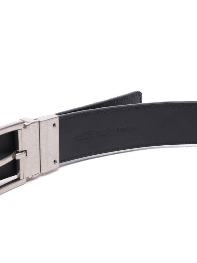 Bottega Veneta Men's Intrecciato Leather Belt Black