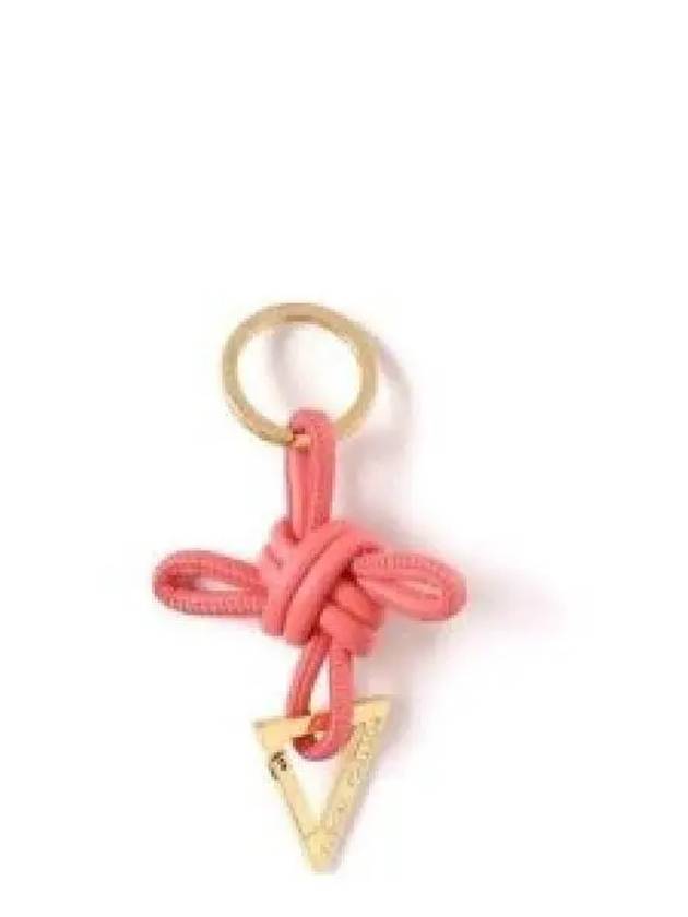 Bottega Veneta Triangle Napa Key Holder Crushed Berries