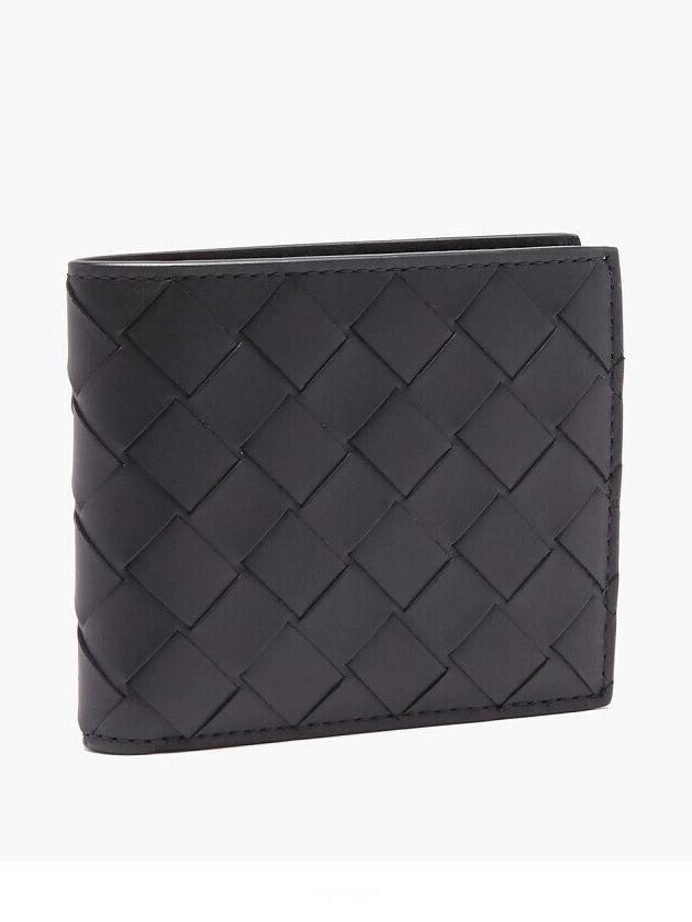 Bottega Veneta Intrecciato Leather Half Wallet Black