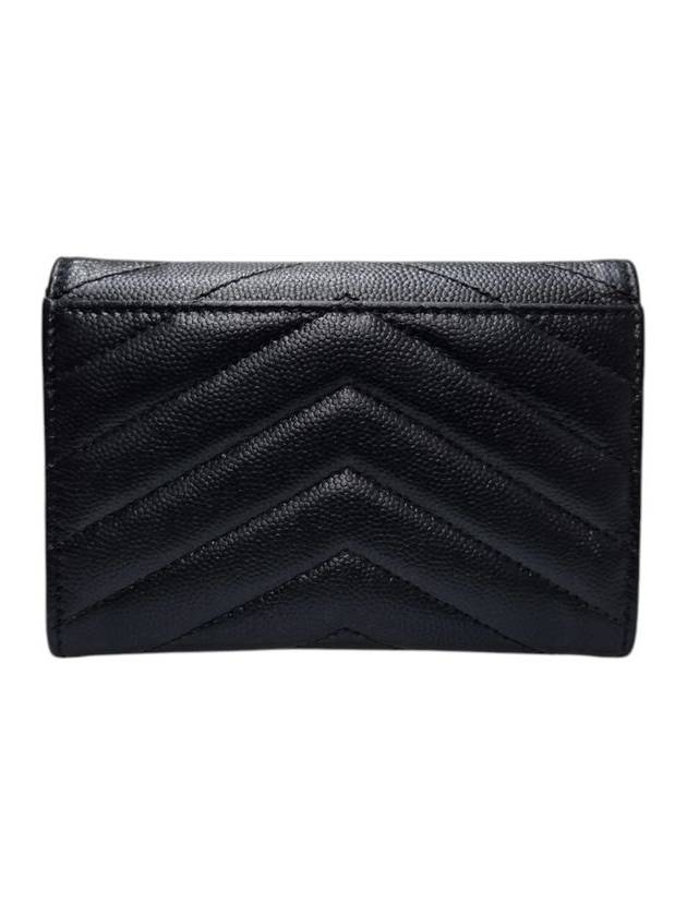 Saint Laurent 414404 Monogram Envelope Gold Logo Card Business Wallet