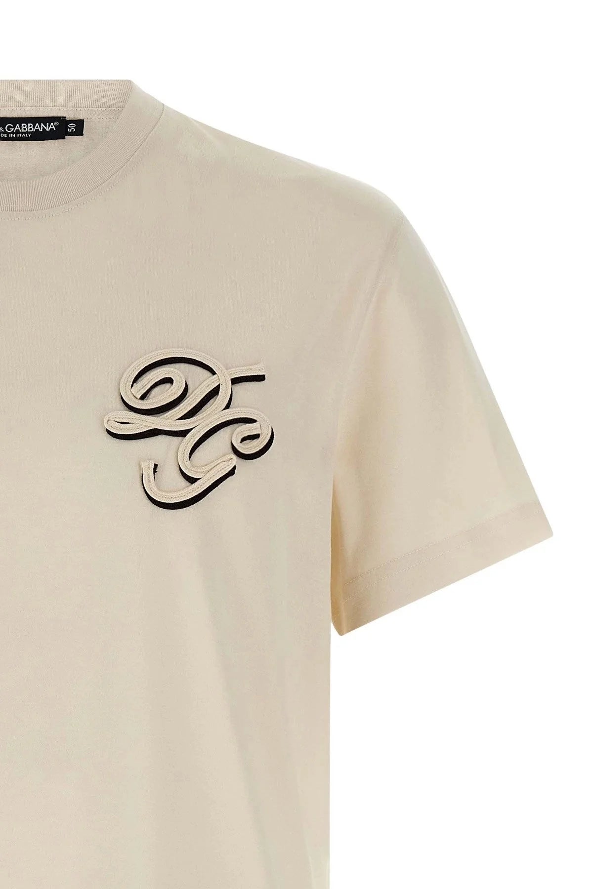 Dolce & Gabbana Men Double Embroidery T-Shirt