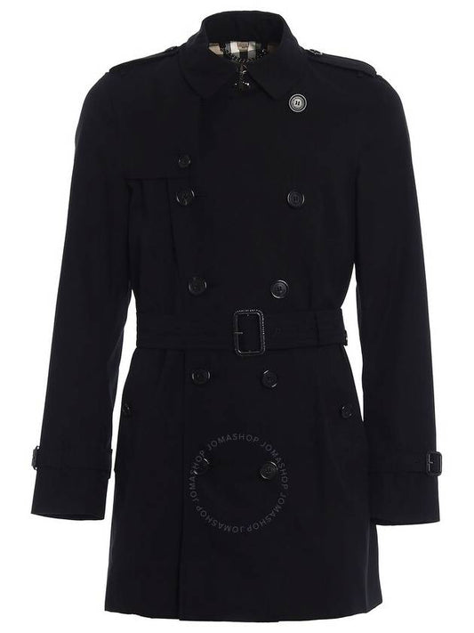 Burberry Burberry Men's Black Kensington Mid-length Trench Coat, Brand Size 48SF (US Size 38SF)