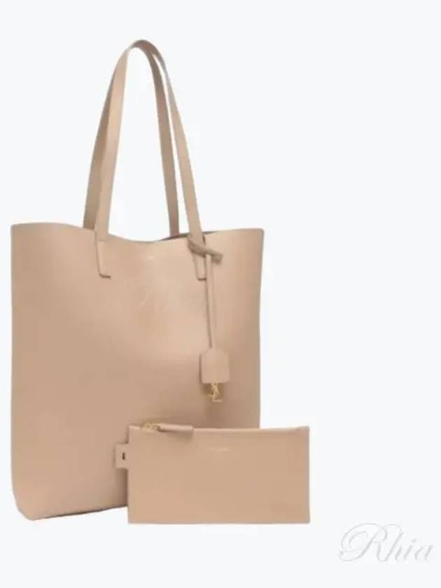 Saint Laurent North South Shopping Tote Bag Beige
