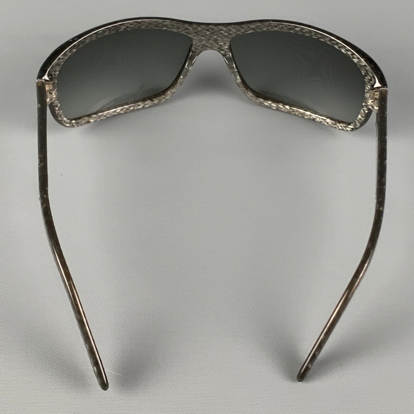 PRADA Grey Shimmer Acetate Sunglasses