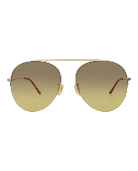 Aviator-Frame Metal Sunglasses