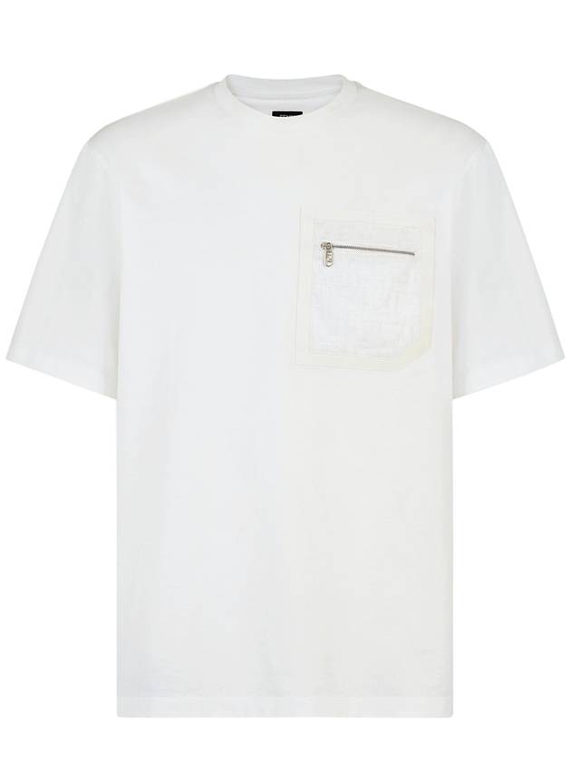 Fendi FF Logo Pocket Short Sleeve T-Shirt White