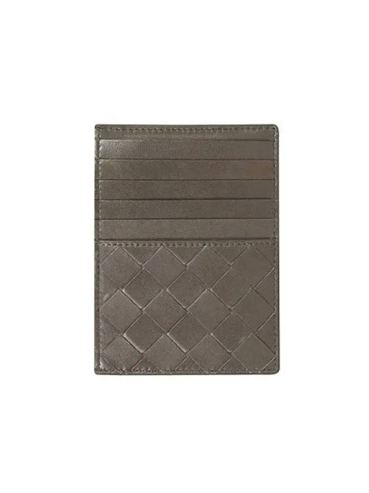 Bottega Veneta Intrecciato Woven Card Wallet Light Graffiti