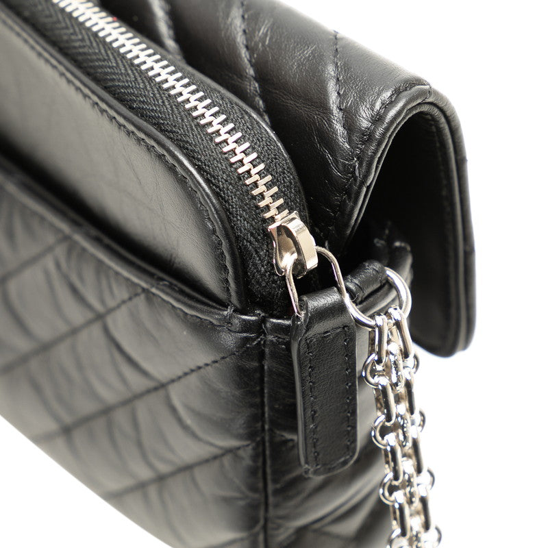 Chanel Chevron V-Stitch Lambskin Chain Shoulder Bag