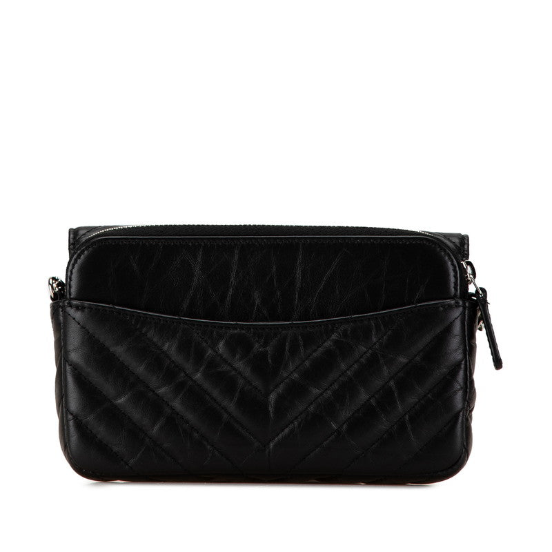 Chanel Chevron V-Stitch Lambskin Chain Shoulder Bag