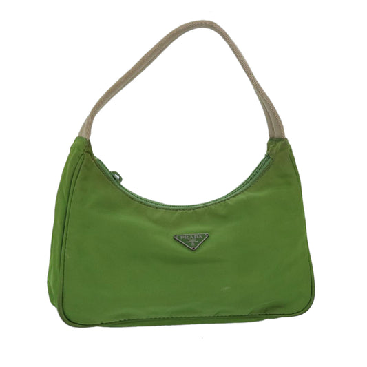 PRADA Nylon Hand Bag Green  80076