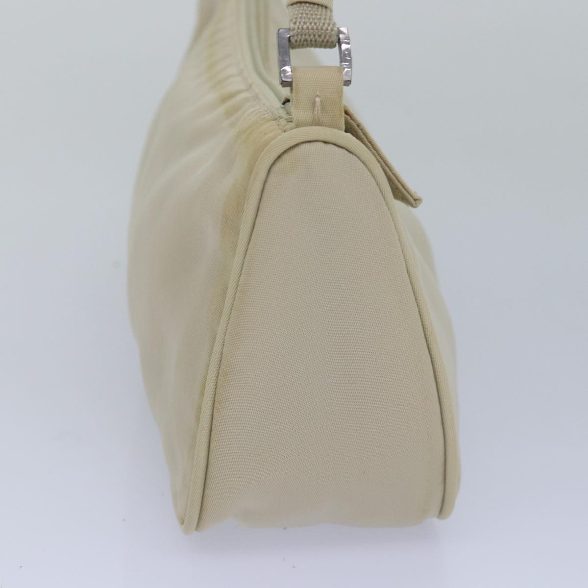 PRADA Nylon Hand Bag Cream  80077