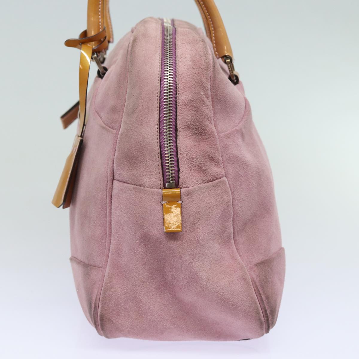 PRADA Suede Shoulder Bag Pink  80091
