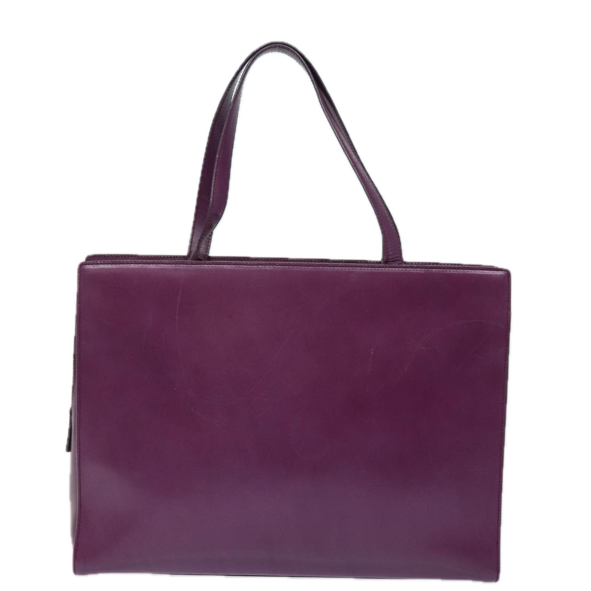 PRADA Leather Hand Bag Purple  80093