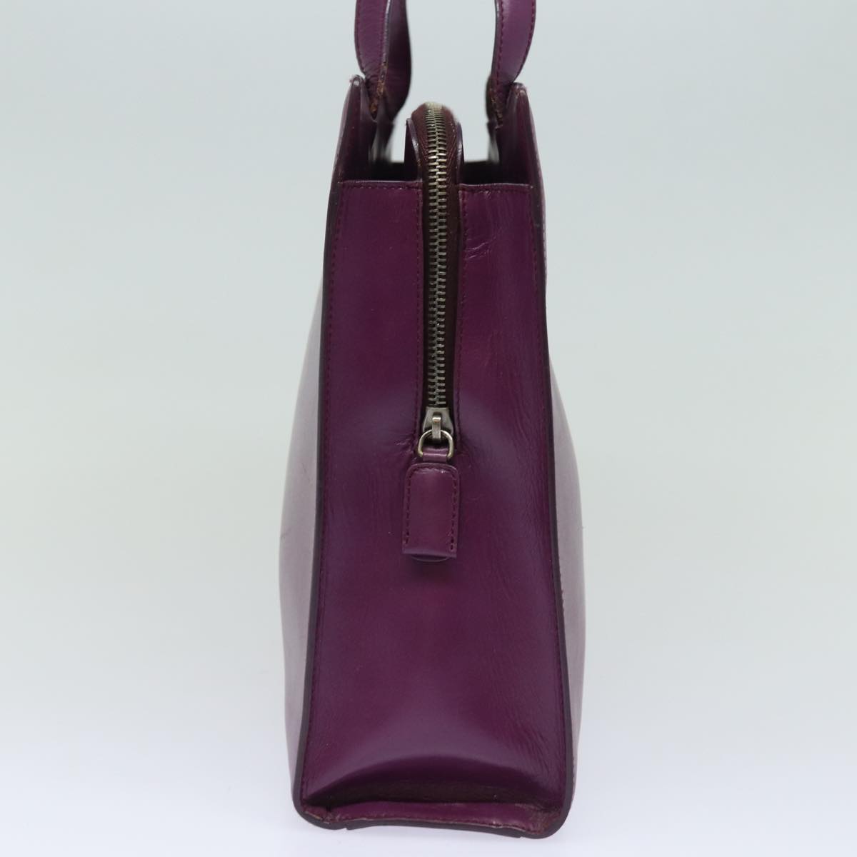 PRADA Leather Hand Bag Purple  80093