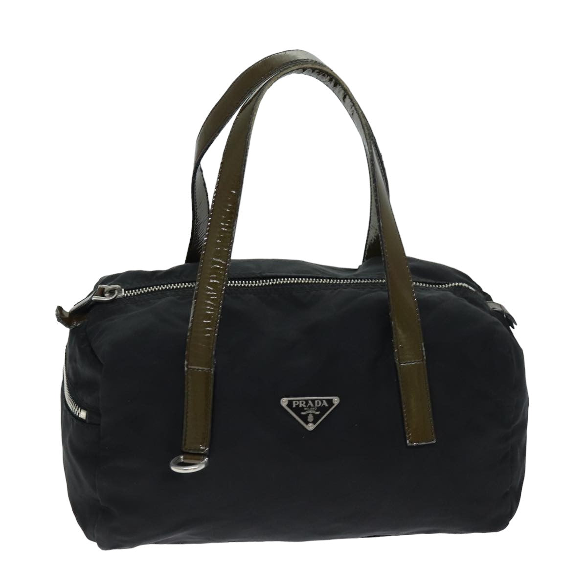 PRADA Nylon Hand Bag Black  80095