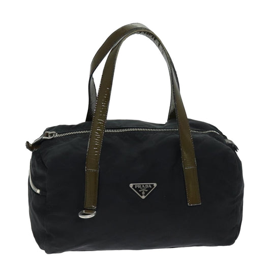 PRADA Nylon Hand Bag Black  80095