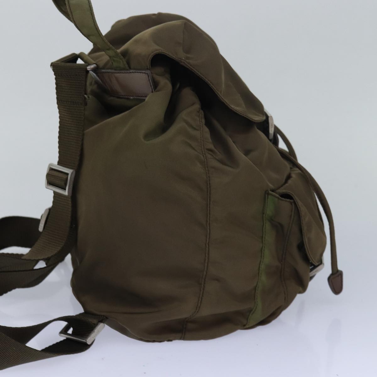 PRADA Nylon Backpack Khaki  80100