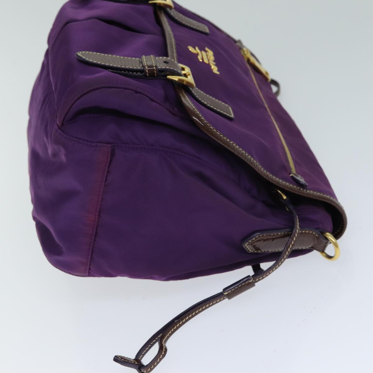 PRADA Nylon Shoulder Bag Purple  80101
