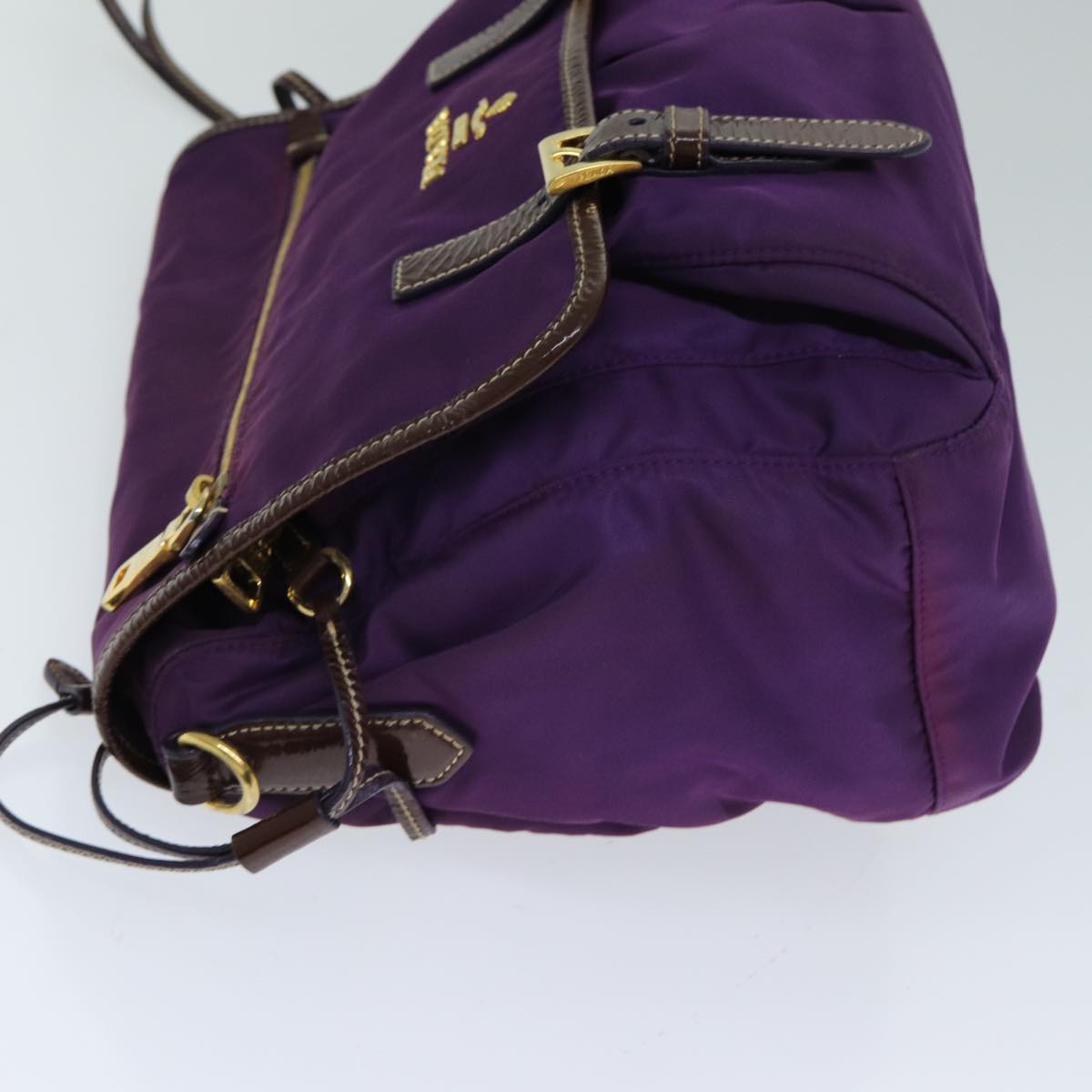 PRADA Nylon Shoulder Bag Purple  80101